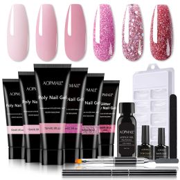 Kits Colorful Poly Nail Gel Starter Nail Kit for Quick Building Acrylic Nail Extension Gel Set