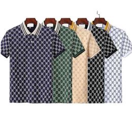 Hot fashion High qualitys classic polo shirt English G cotton short sleeve 2024 designer brand summer tennis men's t-shirt 3 Colours stripe Letters g301