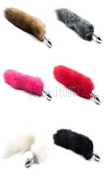 Faux fur fox cat tail Roleplay Stainless Steel plug Fancy Dress butt insert sexy 854T7472896