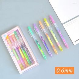 Pcs/Set Magic Color Changing Gel Pen Rainbow Gradient Press Colored For Highlighting Notes Drawing Planner Stationery Gift