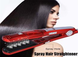 Professional Electric Ceramic Vapour Steam Hair Straightener Brush Flat Iron Fast Heating DryWet Hair Fast Heating7438934