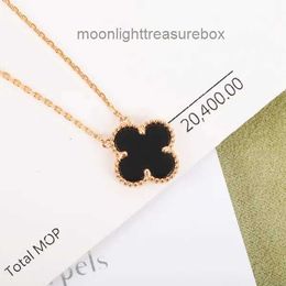 New Luxury Quality v Gold Material Charm Pendant Necklace with Shell Agate Nature Stone for Women Wedding Gift Jewellery Ps7000 0796