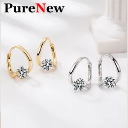 Stud Earrings Pure Fashion Moissanite Diamond For Women Original 925 Sterling Silver Top Quality Women's