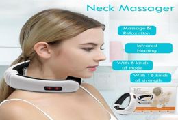 Drop Electric Pulse Back and Neck Massager Far Infrared Pain Relief Tool Health Care Relaxation Multifunctional Physiother5750035