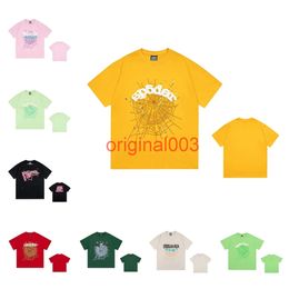 Sp5der Young Thug 555555 Men Women tshirts High Quality shirt Foam Print Spider Web Graphic Pink Sweatshirts y2k T-shirt Pullovers US size S-XL xb
