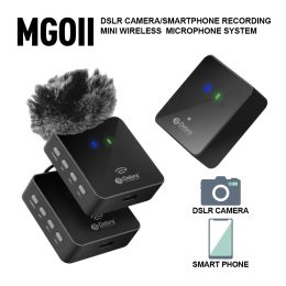 Microphones MGO Series Portable Wireless Lavalier Interview Recording Microphone For Phones DSLR DV Camcorder Webcast