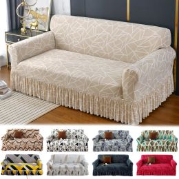 Albums Geometric Printed Sofa Skirt Cover Sofa Protector Stretch Slipcover for 1/2/3/4 Seat Couch Cover Corver Sofa Cover