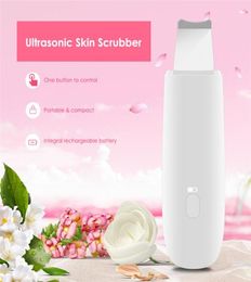 Rechargeable Ultrasonic Skin Scrubber Facial Pore Cleaner Peeling Vibration Dirt Acne Blackhead Remover Face Lifting Whitening too9680264