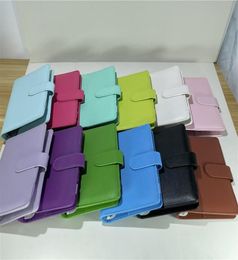 A6 Notebook Notepads Binder 6 Rings Spiral Business Office Planner Agenda Budget Binders Macaron Color PU Leather CoverBinder Po7132291