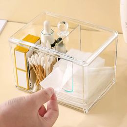 Storage Boxes Two-compartment Box With Dust Cover Transparent Dustproof Cosmetic Lid Neat For Lipstick