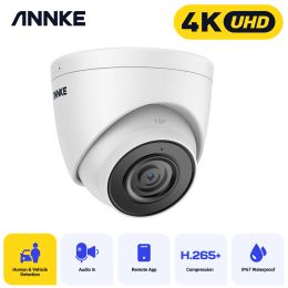 Cameras ANNKE 1PC Ultra HD 8MP POE Camera 4K Outdoor Indoor Weatherproof Security Network Dome EXIR Night Vision Email Alert CCTV Camera