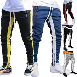 Toptan Sonbahar Mens Pants Hip-Hop Harem Jogging 2021 Yeni Pantolonlar Düz Renk Pantolon