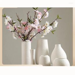 Vases White Ceramic Vase Ornaments Dried Flower Arrangements Creative Home Decoration - A03 ZHAOJUN