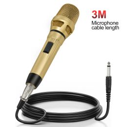 Microphones Heikuding Dynamic Karaoke Microphone for Singing with 3M/9.8FT XLR Cable for Speakers, Karaoke Singing Machine, Amp, Mixer