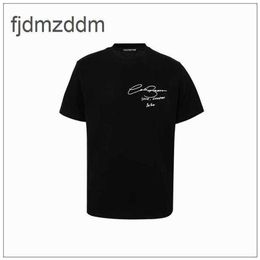 Men's Designer Short Sleeves Cb Trendy Minimalist Cursive Letter Slogan Printed Unisex Casual Sleeved T-shirt