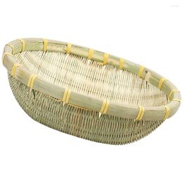 Bowls Bamboo Basket Baskets Storage Woven Bin Bread Mini Containers Sundries Tray Bathroom