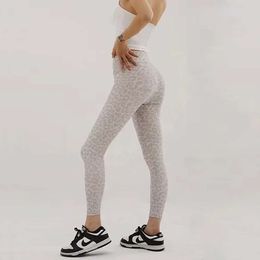 Lu Pant Align Leopard Print Women Align High Rise Pant Tight Fit Leggings Sports Pants Workout Clothes for Summer Yoga Gry Workout Runnin