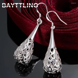 Dangle Earrings 2024 Trend 925 Sterling Silver 30MM Fine Hollow Water Drop For Women Wedding Charm Gift Jewellery