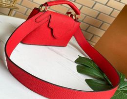 Brand Capucines Women Cow Leather Shoulder Bag Fashion Taurillon Golden Buckle Messenger Totes Crossbody Retro Mini Handle Book Ev5184204