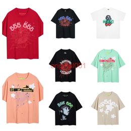 Sp5der Tees Designer Mens Red Spider Mens T-shirts Young Thug 555555 Angel T-shirt Fashion Print Street Clothes Men Womens T-shirts Embroidered Spider qz