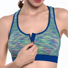 Bras Women Zipper Push Up Sports Bra Vest Underwear Shockproof Breathable Gym Fitness Athletic Running Sport Yoga Tops
