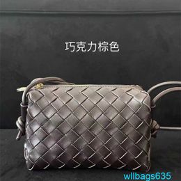 Luxury Leather Bag BottegVeneta Loop Bag Crossbody High Order Full Leather and Handmade Sheepskin Woven Bag Loop Camera Bag Candy Coloured Min have logo HBH11Y