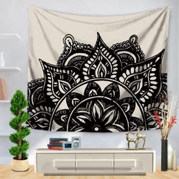 Tapestries Home Decorative Wall Hanging Carpet Tapestry Rectangle Bedspread Half Mandala Pattern GT1162