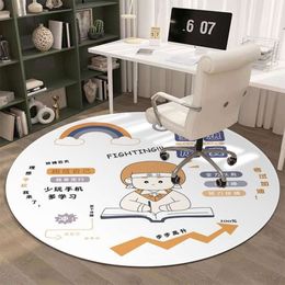 Circular Carpet Computer Swivel Chair Bedroom Study Writing Desk Stool Cushion Non Slip Hanging Basket Round Floor Mat