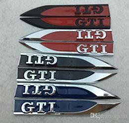 For VW Golf 7 mk7 GTI 7 POLO GOLF 6 car Emblem side fender red decorative standard stickers 2pcs/set car styling2051355