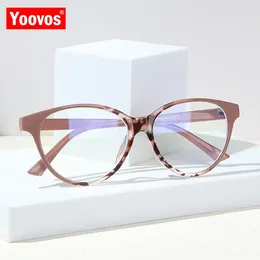 Sunglasses Frames Yoovos Fashion Round Glasses Frame Women 2024 Classic Vintage Lentes Men Clear Blue Light Gafas Luxury Computer Fake