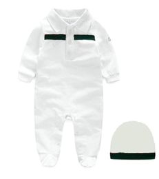 baby Rompers boy girl kids 12 years old newborn 100cotton Newborn Long sleeve short sleeves jumpsuit hat 2 piece set G0019177575