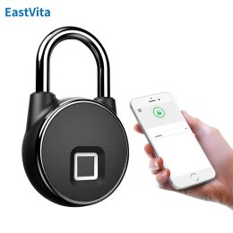 Lock P22+ Fingerprint Padlock Biometric Metal Keyless Thumbprint Door Lock With USB Charging For Tuya Smart Home Gym School Locker