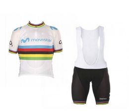 2020 world Valverde rainbow cycling jersey kits breathable racing bike cloth Ropa Ciclismo maillot GEL PAD2734901