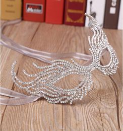 2020 New Halloween Party Half Face Mask Eye Mask Special Party Mask Rhinestone Alloy Crown Whole2522872