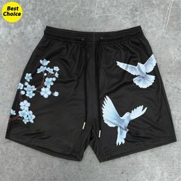 Men's Shorts Y2K Peace Cherry Blossom Print Casual Summer Gym Workout Athletic For Men Women Quick Dry Breathable