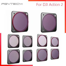 Cameras PGYTECH For DJI Action 2 Philtre Optical Glass Camera Lens Philtres Set CPL UV ND NDPL Set NIGHT For DJI Action 2 Accessories