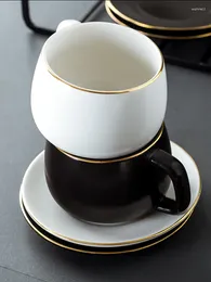 Mugs European Matte Cup Coffee Set Ceramic Home Simple
