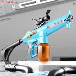 Toys 1000ML Water Gun Full Automatic Electric Auto Absorb High Speed Simulated Recoil Summer Cool Boys Adult Entertainment AC139 240409