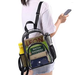 Backpack PVC Travel Stadium Approved Transparent Sports Knapsack Waterproof Fashion See Through Casual Simple For Outdoor Hiking