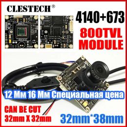 Cameras CLESTECH Real 4141+673 800TVL Module 1/3"CCD SONY Effio 100%New Chip Simple HD Cctv Mini Analogue Camera Complete Microscope DIY