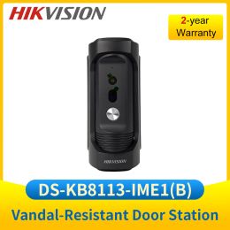 Intercom Hikvision DSKB8113IME1(B) 2MP Vandalresistan Video Doorbell Unlock Door by Hikconnect Metal POE IP Video Intercom