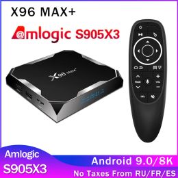 Box 4GB 64GB 32GB X96 Max+ Android 9.0 TV BOX Smart X96 MAX Plus Amlogic S905X3 Quad Core 8K 2.4G 5G Dual WIFI Set top Box PK X96Q