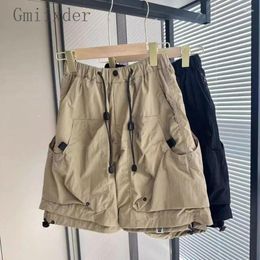 Men's Shorts Workwear Functional Summer Trendy Loose Straight-leg Five-quarter Pants Heavy Industry Fashion Sports Mid-pants