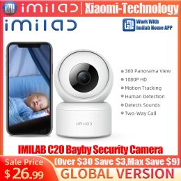 Webcams Imilab C20 Home Security Camera Wifi 1080p Hd Ip Indoor Cctv Baby Cam 360°vedio Surveillance Night Vision Webcam Work with Alexa