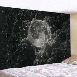 Tapestries Nordic Ins Moon Starry Sky Wallpaper Tapestry Hanging Cloth Background Wall Bar Restaurant Inn Live Po