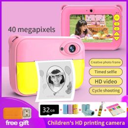 Bags Child Instant Print Camera Thermal Digital Photo Girl's Toy Kids Cameras for Photography Fill Light Video Boy Birthday Gift