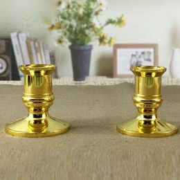 Candle Holders 2 Pcs A Lot Rod Wax Base Paired With ABS Material Baking Paint Non Fading Impact Resistant And Fragile Plastic Holder