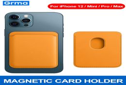 Luxury Leather Card Bag Magsafing Magnetic Safe Wallet Card Holder for iPhone 12 Mini 12 Pro Max Case Card Package1306208