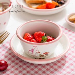 Bowls Tableware Set Rice Bowl Creative Personality Household Strengthened Porcelain Dish Plate Flavored