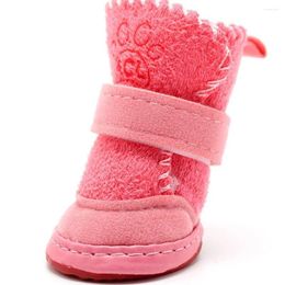 Dog Apparel 10 PCs Autumn And Winter Pet Cat Shoes Cotton Shoe Supplies Teddy Puppy Snow Boots Non-Slip Bichon Fr